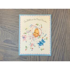 For Baby and the Proud Parents, New Baby with Baby Stuff, Vintage Used